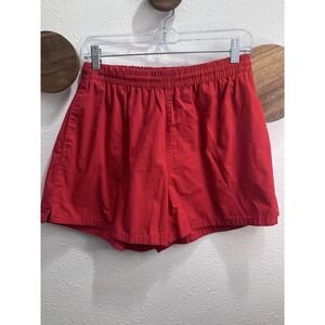 Vintage 90s Athletic Works Red Gym Shorts Men's Large (Fit Small) No Liner